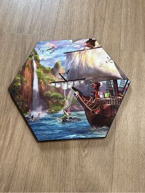 Pirate Ship Hexagonal wood print